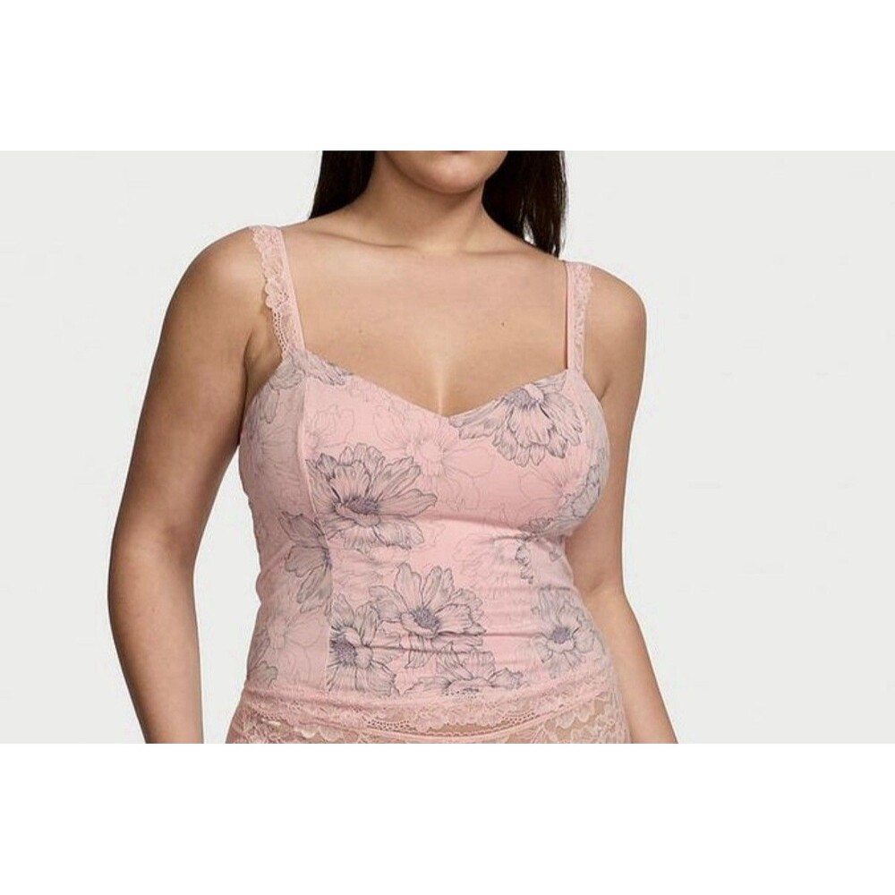 NWT Victoria’s Secret Modal & Lace Cropped Cami Women Medium-top Only Sleepwear